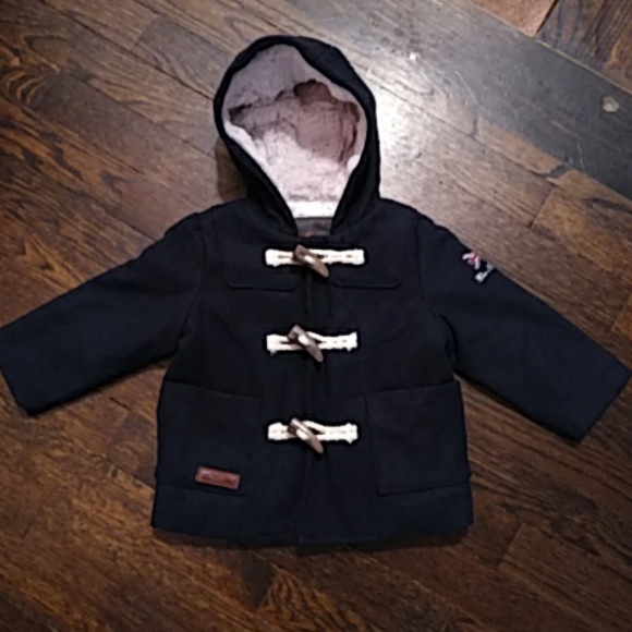Ben Sherman Other - Ben Sherman Navy Dress Pea Coat Faux Bone Snaps 18